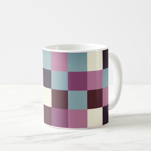 Vintage-Farben Karos Kaffeetasse (VorderseiteRechts)