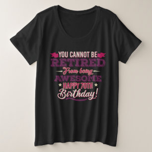 Vintage Farben phantastisch 70. Geburtstag Große Größe T-Shirt