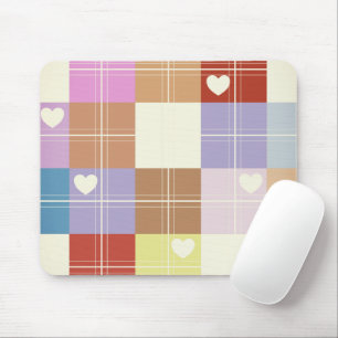 Vintage Farben, Plate und Herzstücke Mousepad