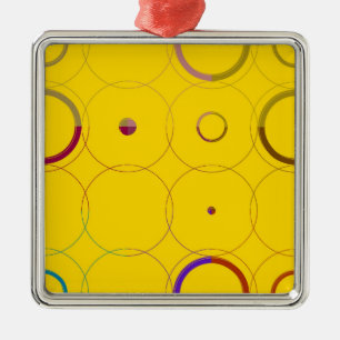 Vintage Farben Retro Pop Silbernes Ornament