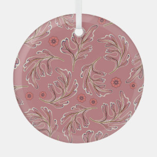 Vintage farbenfrohe Blätter Nahtloses Muster Ornament Aus Glas