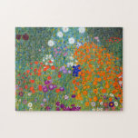 Vintage farbenfrohe Blume im Garten | Gustav Klimt Puzzle<br><div class="desc">Dieses Puzzle ist ideal für Kunstliebhaber und Rätsel-Liebhaber. Es ist nicht nur eine Quelle der Unterhaltung, sondern auch ein wunderschönes Dekorationsstück. Zeigen Sie es in Ihrer Zuhause oder im Büro, um Ihre Wertschätzung für Klimts künstlerisches Genie zu demonstrieren. Verwenden Sie die Entwurfstools, um einen benutzerdefinierten Text hinzuzufügen oder das Bild...</div>