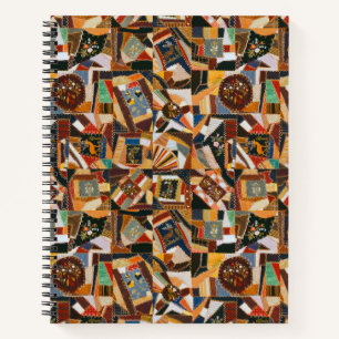 Vintage farbenfrohe Crazy Quilt Notizblock