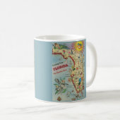 Vintage Farbenfrohe Florida Postkarte Tasse (VorderseiteRechts)