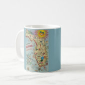 Vintage Farbenfrohe Florida Postkarte Tasse (Vorderseite Links)