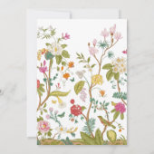 Vintage farbenfrohe Hochzeit Einladung (Rückseite)