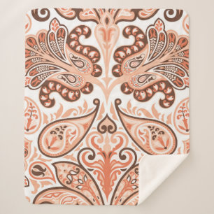 Vintage, farbenfrohe Muster im Paisley-Stil Sherpadecke