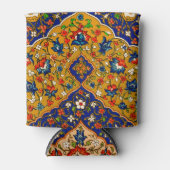 Vintage Farbenfrohe persische Blumenkunst Dosenkühler (Vorderseite)