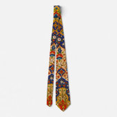 Vintage Farbenfrohe persische Blumenkunst Krawatte (Rückseite)