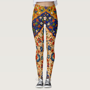 Vintage Farbenfrohe persische Blumenkunst Leggings