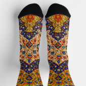 Vintage Farbenfrohe persische Blumenkunst Socken (Oben)