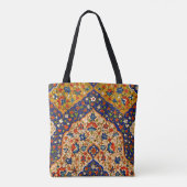 Vintage Farbenfrohe persische Blumenkunst Tasche (Rückseite)