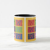 Vintage Farbenfrohe Schmetterlinge Kunst, Dichtung Tasse (Zentrum)