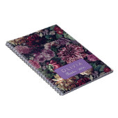 Vintage farbenfrohes florales Monogramm Notizblock (Rechte Seite)