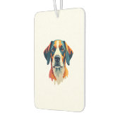 Vintage-farbenfrohes Hundeporträt im Pop-Art-Stil  Autolufterfrischer (Links)