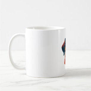 Vintage-farbenfrohes Hundeporträt im Pop-Art-Stil Kaffeetasse