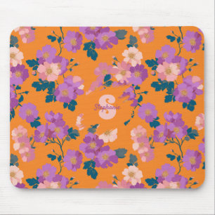 Vintage farbenfrohes Wildrosenmuster Mousepad