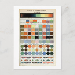 Vintage-farbenpalette Französisch Postkarte