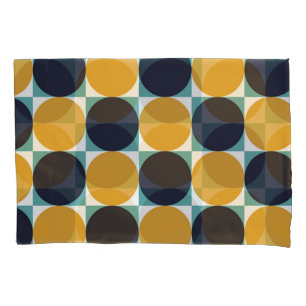 Vintage Farbgeometrie: Kreismuster. Kissenbezug
