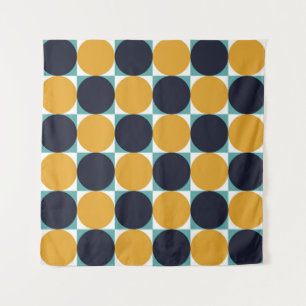 Vintage Farbgeometrie: Kreismuster. Wandteppich