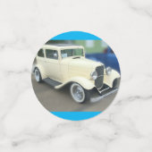 Vintage farbige Autos Konfetti (Klein Vorderseite)