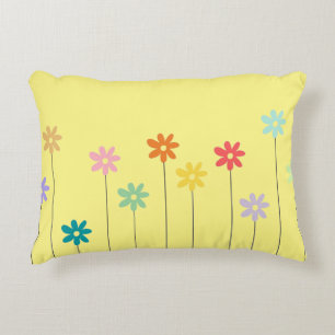 Vintage farbige Blume Dekokissen