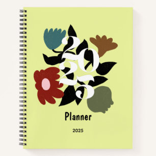 Vintage farbige Blume Personalisierter Planer Notizblock