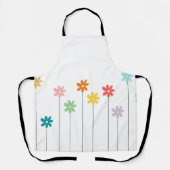 Vintage farbige Blume Schürze (Vorderseite)