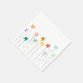 Vintage farbige Blume Serviette (Ecke)
