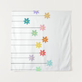 Vintage farbige Blume Wandteppich (Vorderseite (Horizontal))