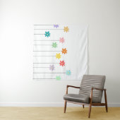 Vintage farbige Blume Wandteppich (Beispiel (Horizontal))