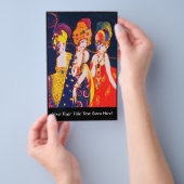 Vintage farbige Dekos Frauen mit Schmuck Flyer (Handgriff)