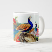 Vintage, farbige Friedensböden Jumbo-Tasse (Vorderseite Rechts)