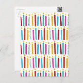 Vintage Farbige Geburtstagskandale Party Postkarte (Vorne/Hinten)