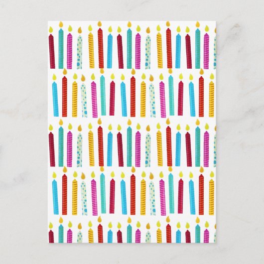 Vintage Farbige Geburtstagskandale Party Postkarte (Vorderseite)