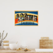Vintage Farbige Grüße aus Los Angeles Poster (Küche)
