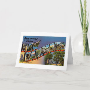 Vintage Farbige Grüße aus New Hampshire Karte