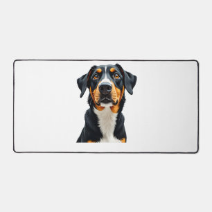 Vintage-farbige Hund-Porträt-Illustration Retro-P Schreibtischunterlage