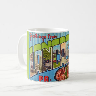 Vintage Farbige Lancaster PA Tasse