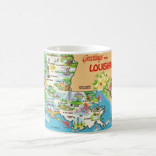 Vintage Farbige Louisiana Tasse