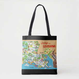 Vintage farbige Louisianas Umhängetasche Tasche