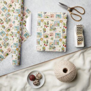 Vintage-farbige mexikanische Reisegrafiken Geschenkpapier