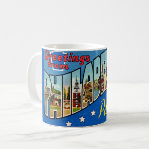 Vintage farbige Philadelphia-Tasse Kaffeetasse