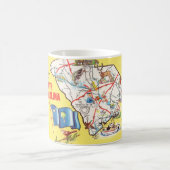 Vintage Farbige South Carolina Karte Tasse (Mittel)