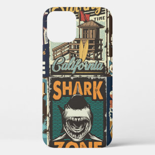 Vintage-farbige Surfposter-Set mit Surferbus Case-Mate iPhone Hülle