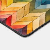 Vintage Farbige Zickzack Monogramm Schreibtischunterlage (Ecke)