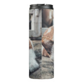 Vintage Farbkatze Thermosbecher (Rückseite)