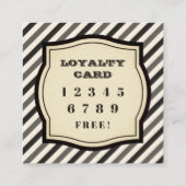 Vintage Farblose Friseurbindung Quadratische Visitenkarte (Rückseite)