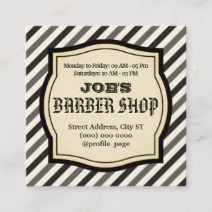 Vintage Farblose Friseurbindung Quadratische Visitenkarte