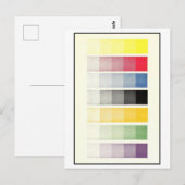 Vintage Farbmischungsanleitung Postkarte (Vorne/Hinten)